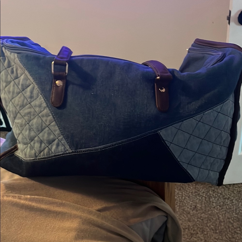 Stylish Quilted Denim Tote Bag